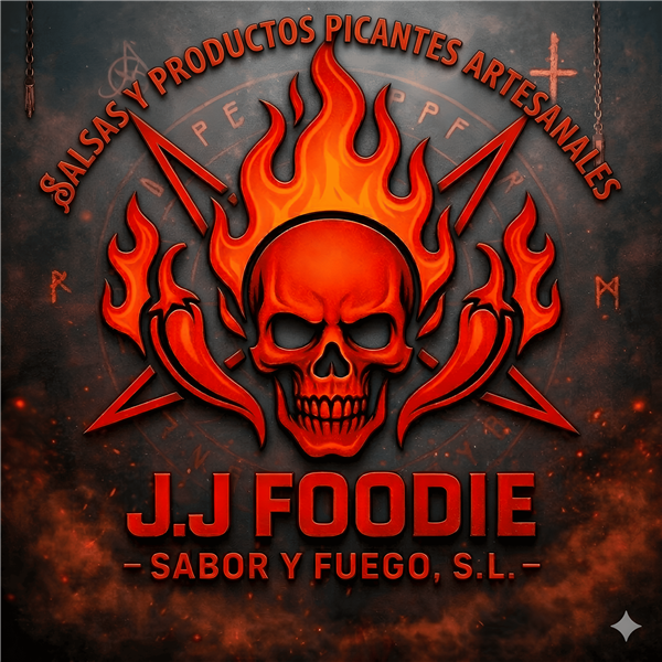 JJ FOODIE SABOR Y FUEGO Logo